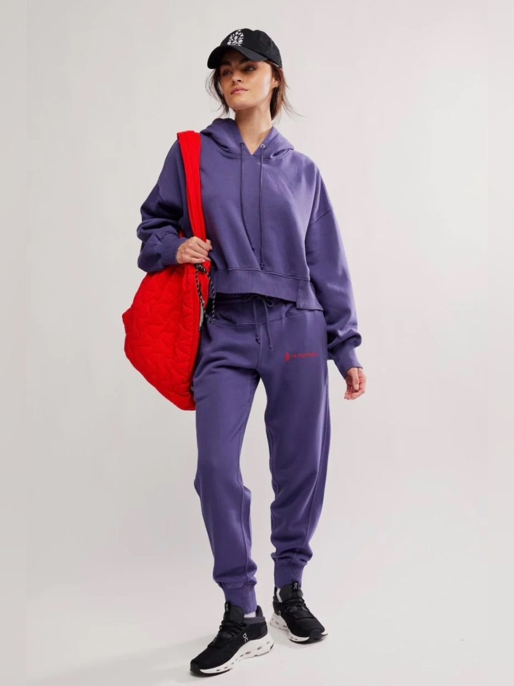 Free People Movement Undefeated Set Hoodie and Sweatpants Graphite